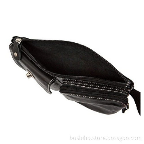 Boshiho luxurious full-grain leather durable and stylish hip bag